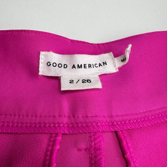 Good American | Fuchsia Pink Scuba Trouser Pants - Picture 5 of 7